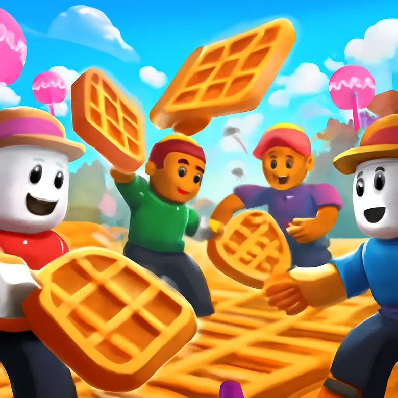 Adopt Me Update March 2026 — Sugarfest Waffle Scuffle gameplay illustration - What's New in Sugarfest: Waffle Scuffle