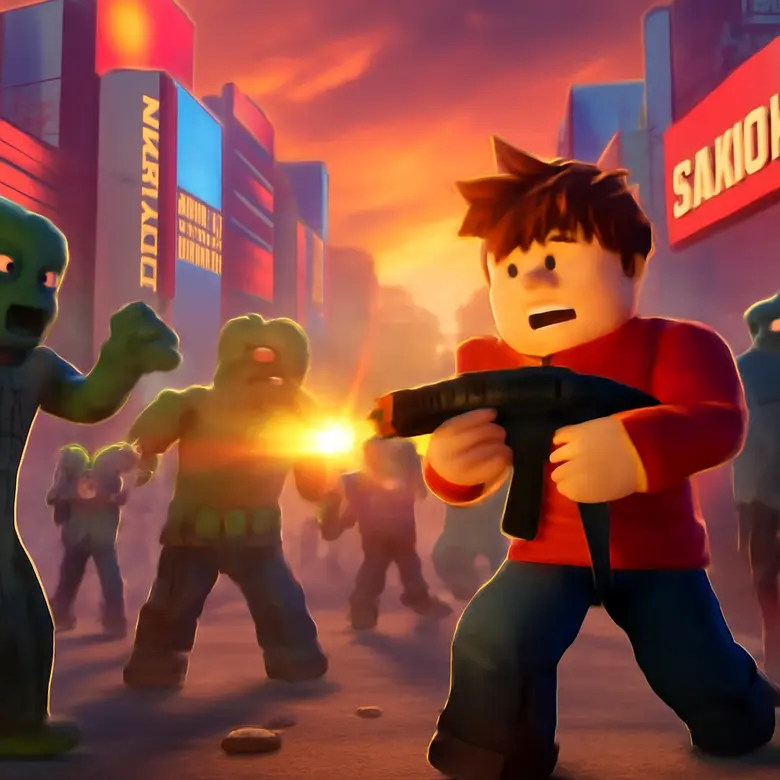 Anime Apocalypse gameplay showing zombie wave combat on Shibuya streets map