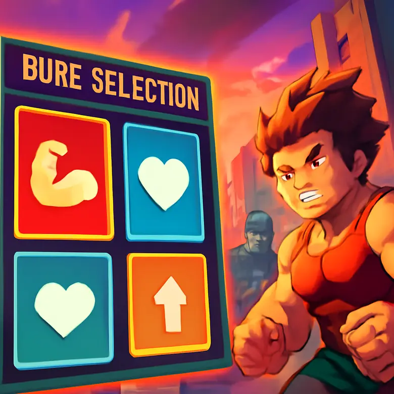 Anime Apocalypse buff card selection screen between zombie waves