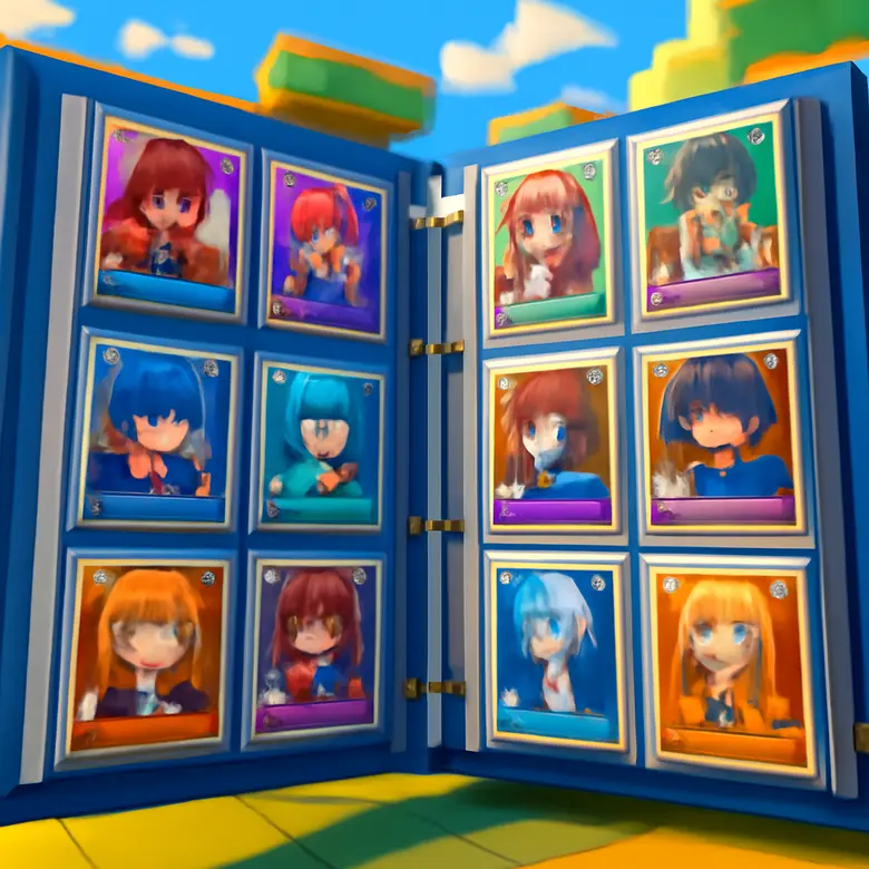 Anime Card Collection binder showing organized cards of various rarities