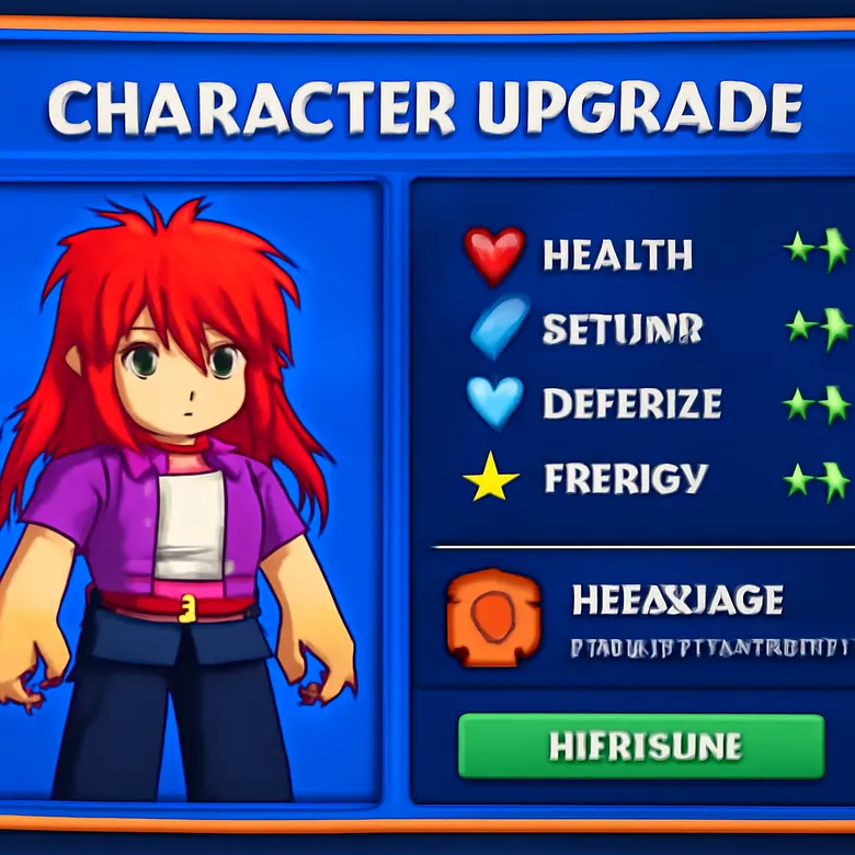 Character upgrade screen in Anime Dimensions Simulator showing stat increases and ability details