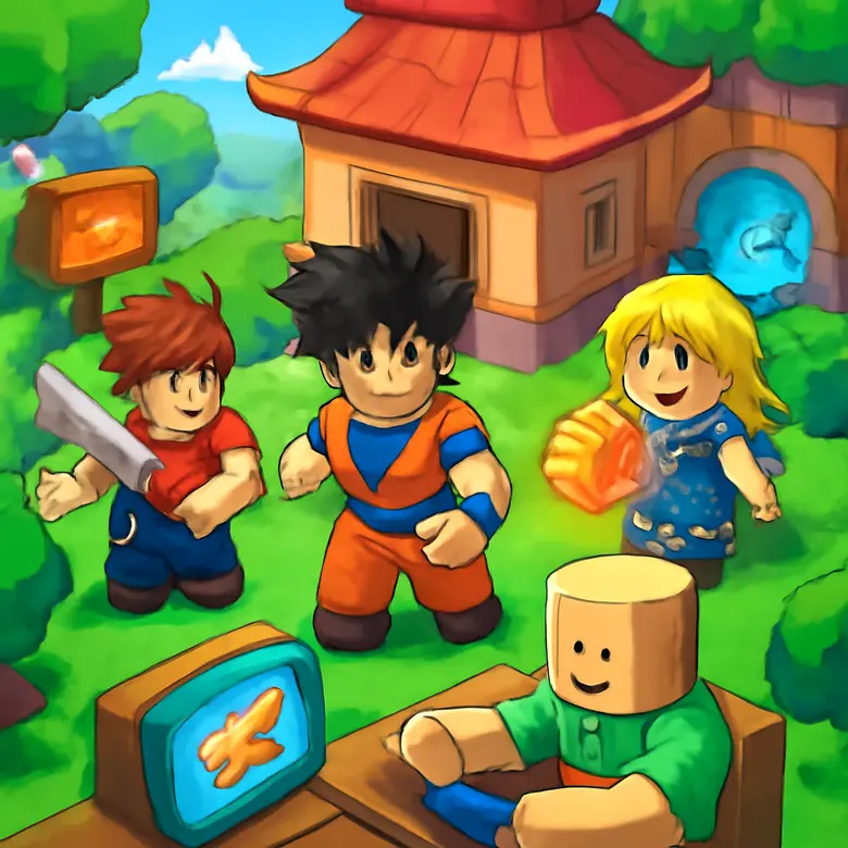 Anime Final Quest character selection screen showing multiple anime-inspired characters with stats and abilities