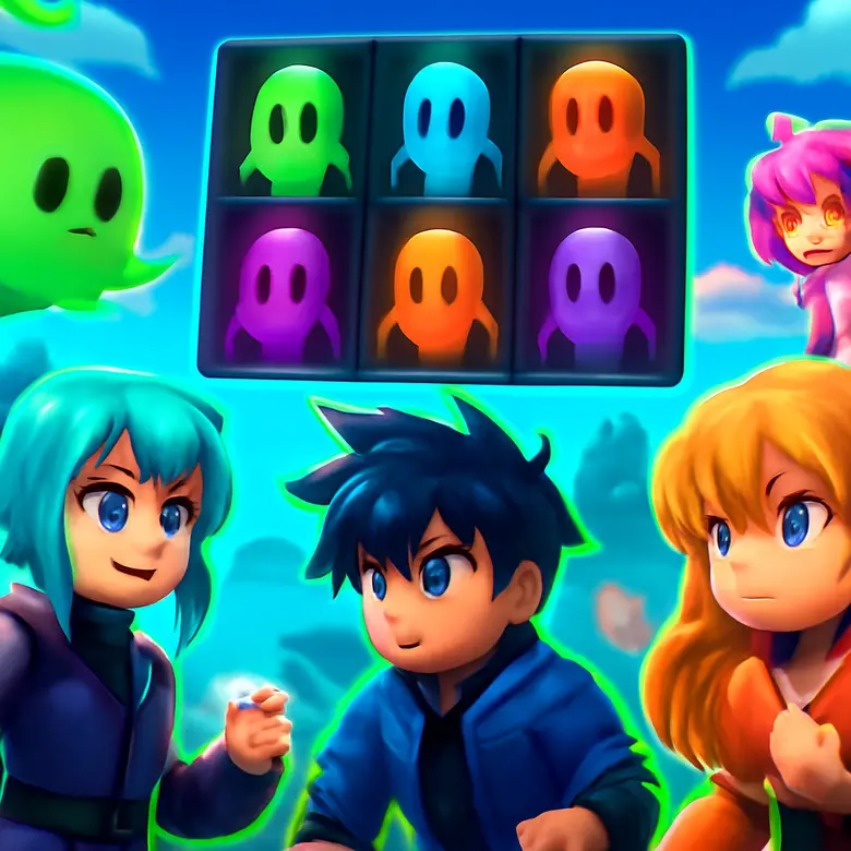 Anime Ghosts gameplay showing ghost spirit collection and hero roster
