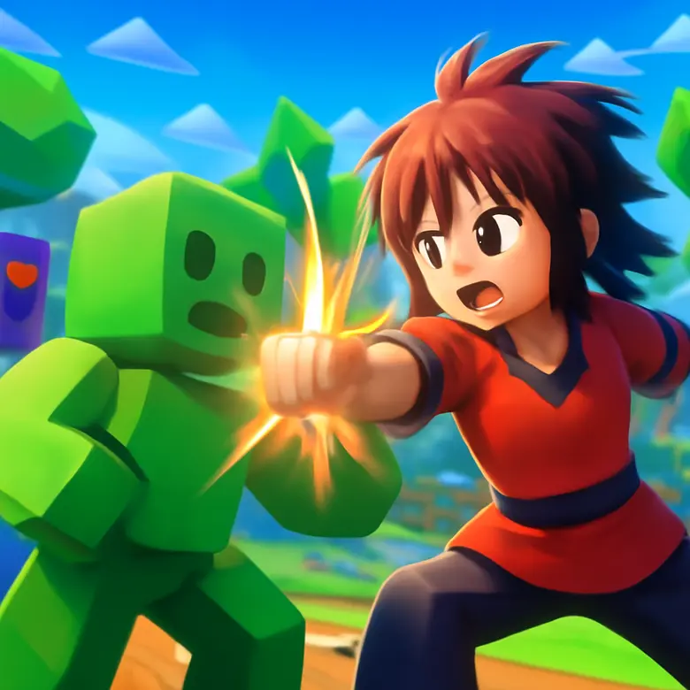 Anime Punch Simulator gameplay showing character fighting mobs