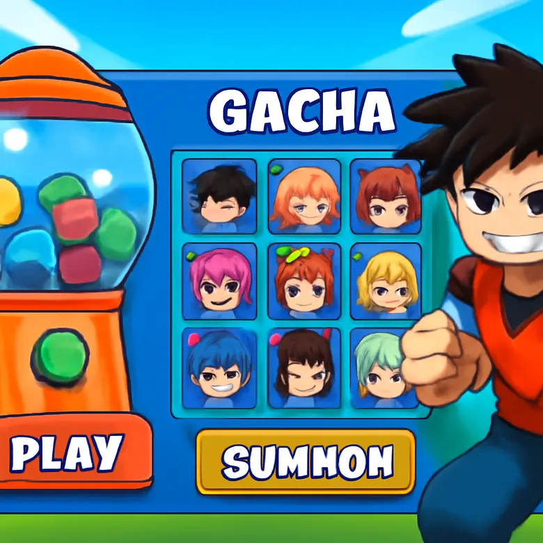 Anime Punch Simulator gacha system and character collection
