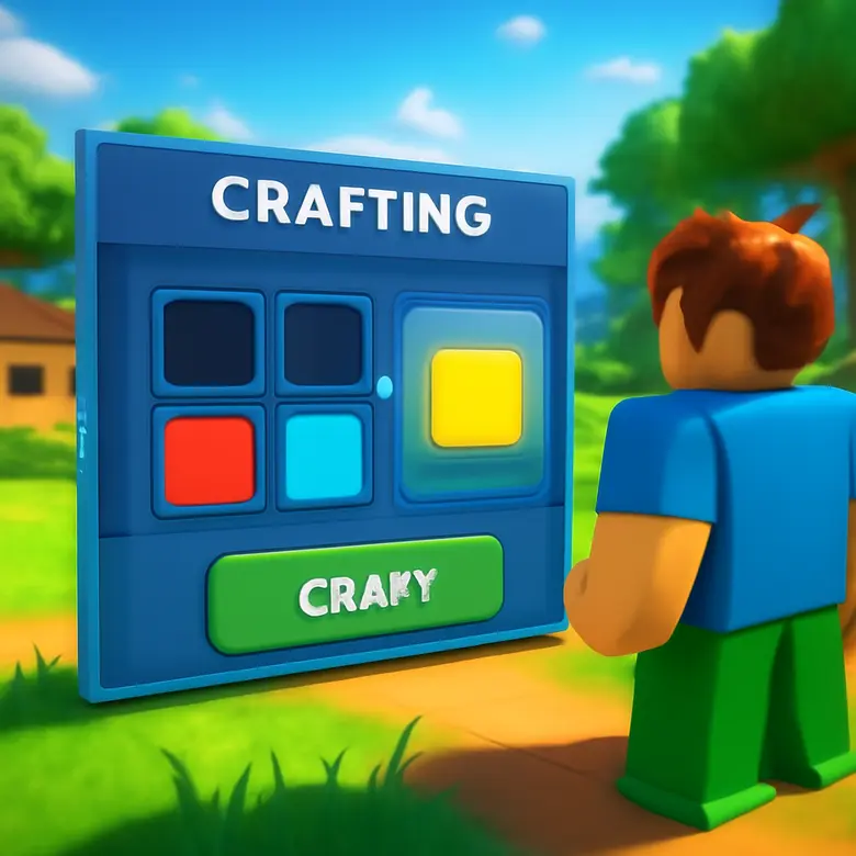 Aura Craft gameplay showing the crafting interface with base elements