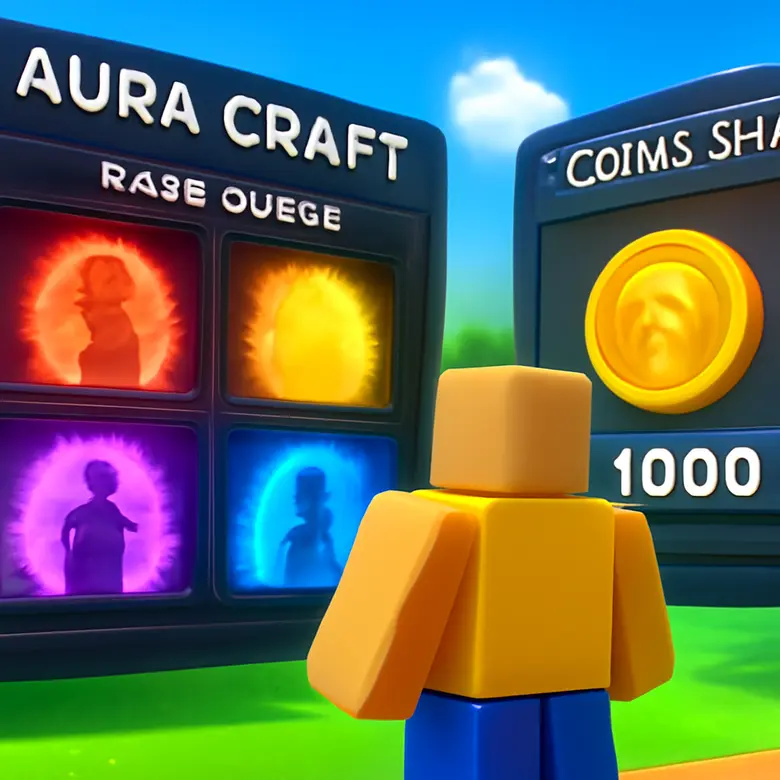 Aura Craft rare auras and the Coins Shop interface