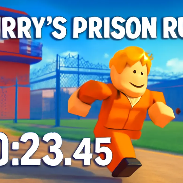BARRY'S PRISON RUN speedrun timer showing a fast completion time