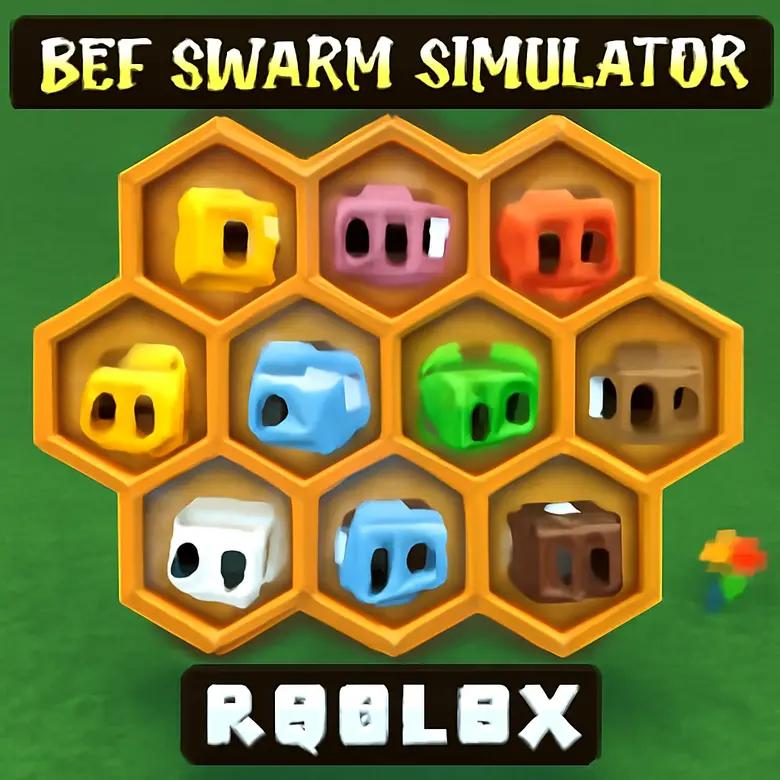 Bee Swarm Simulator hive filled with different bee types including legendaries and mythics