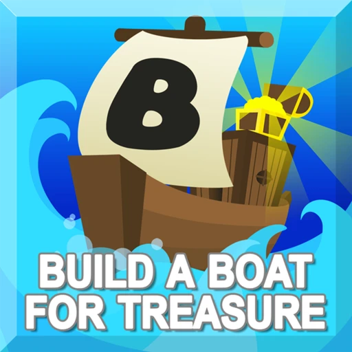 Build a Boat for Treasure gameplay showing a player building a boat on the construction platform in Roblox