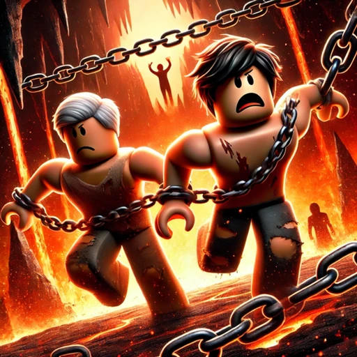 Chained Together Roblox codes guide hero image showing chained players climbing an obby