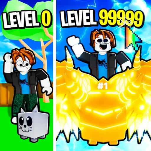 Clicker Simulator Roblox gameplay showing a player with pets clicking for coins in a colorful world