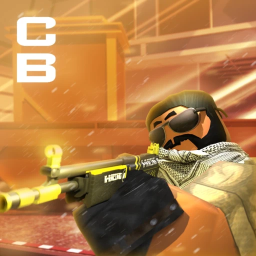 Counter Blox Roblox gameplay showing tactical 5v5 FPS combat on Dust II