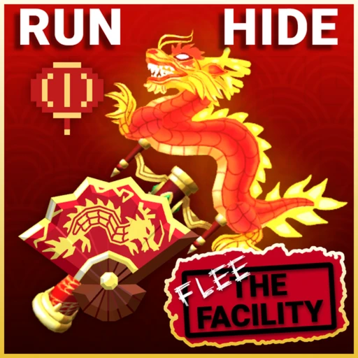 Flee the Facility Roblox game showing Survivors running from the Beast through a dark facility corridor