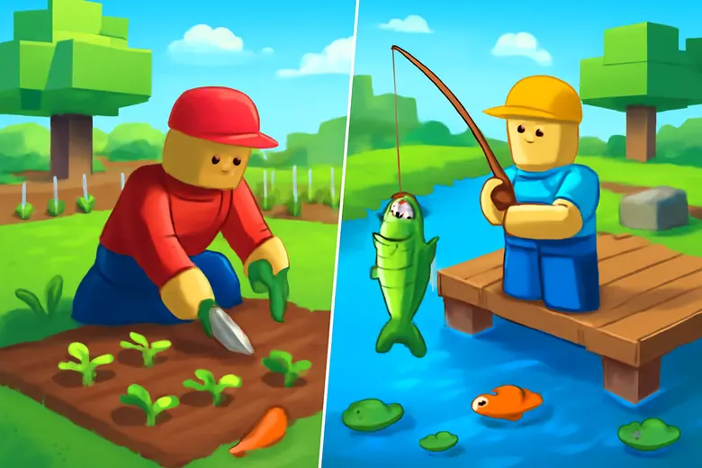 Grow a Garden vs Fish It!  — Which Roblox Game Is Better? illustration - Gameplay — What Do You Actually Do?