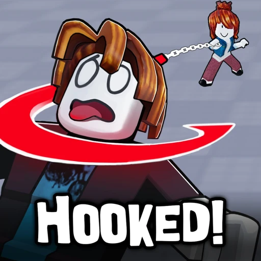 Hooked! Roblox PvP arena combat with grappling hooks and lava hazards