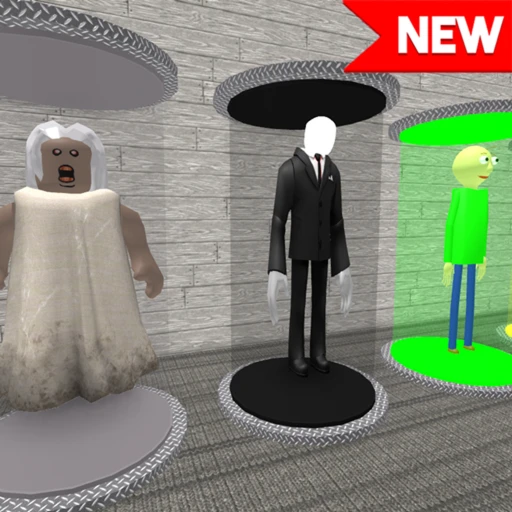 Horror Tycoon Roblox game showing horror characters building tycoons and fighting other players