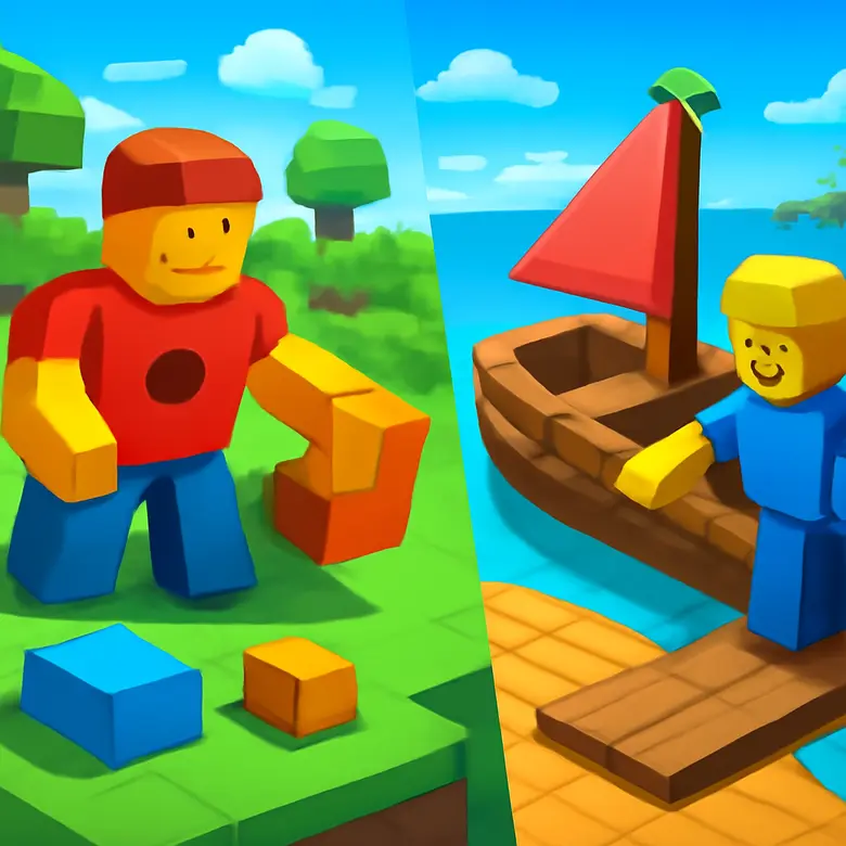 Infinite Blocks Alpha vs Build a Boat for Treasure  -- Which Roblox Game Is Better? illustration - Gameplay: Open Sandbox vs Goal-Driven Building