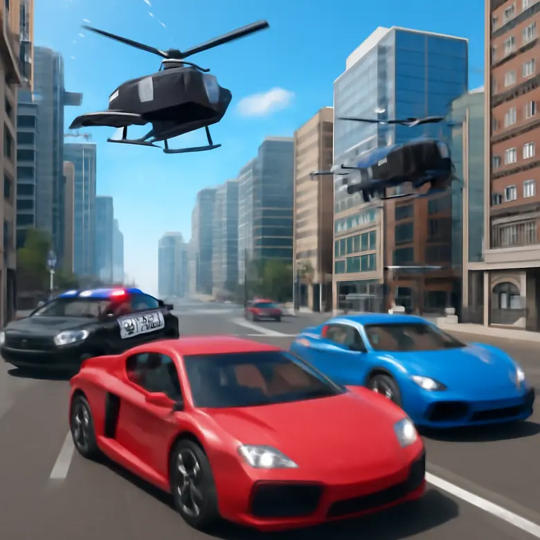 Jailbreak criminal robbing the bank and escaping in a vehicle