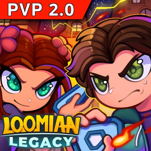 Loomian Legacy guide hero — colorful Loomians in a turn-based battle on Roblox