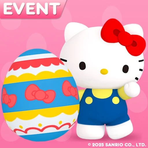 My Hello Kitty Cafe Roblox game showing a colorful Sanrio-themed cafe with Hello Kitty characters