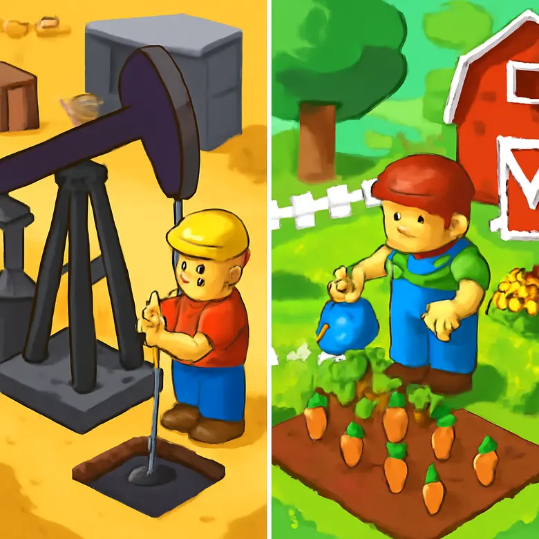 Oil Empire vs Grow a Garden  — Which Roblox Game Is Better? illustration - Gameplay — What Do You Actually Do?