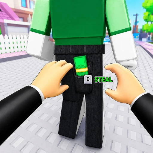 Pickpocket Roblox stealth thievery NPC clicker game