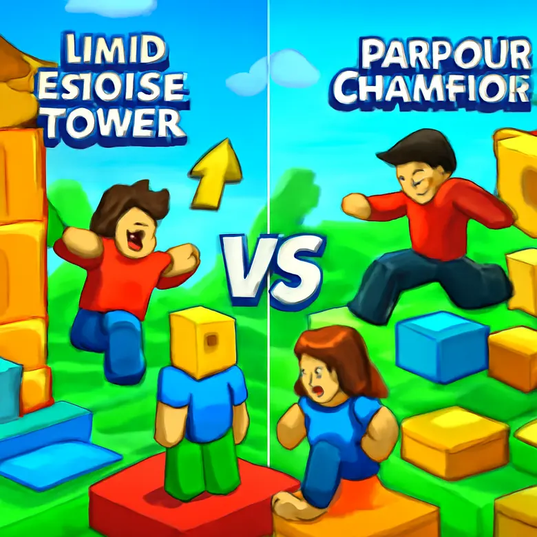 +1 Jump Evolve Tower vs Parkour Champions  — Which Roblox Game Is Better? illustration - Core Mechanics Compared