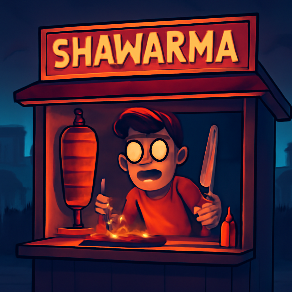Scary Shawarma Kiosk — surviving a horror event during a night shift