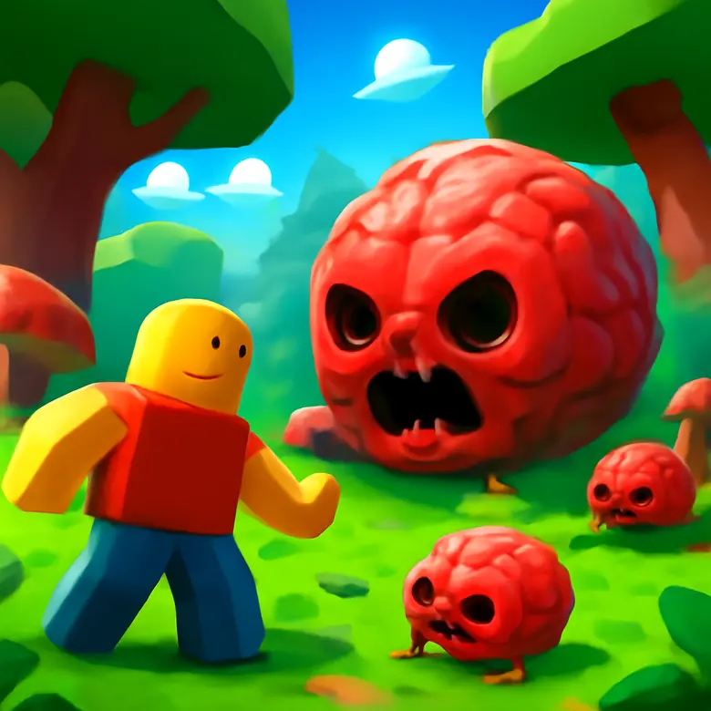Shrink For Brainrots gameplay showing character shrinking between zones