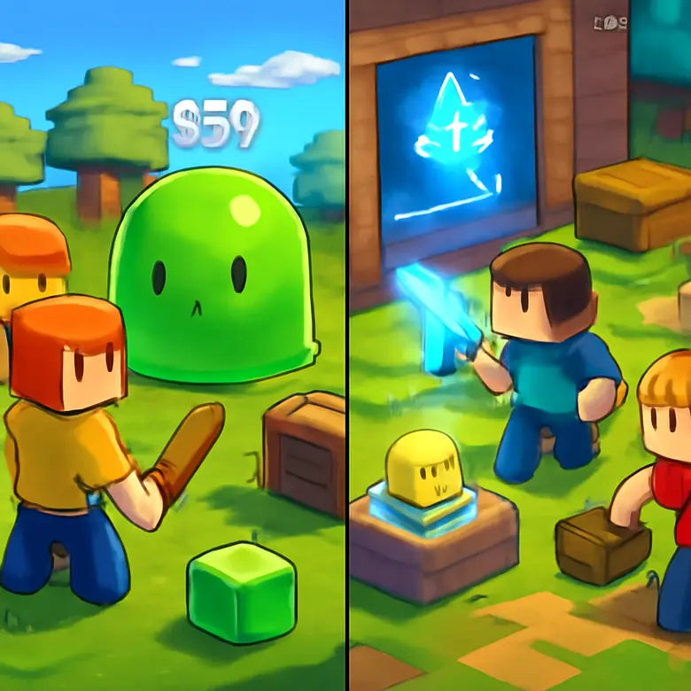 Slime RNG vs Aura Craft  -- Which Roblox Game Is Better? illustration - Gameplay -- How Each Game Plays