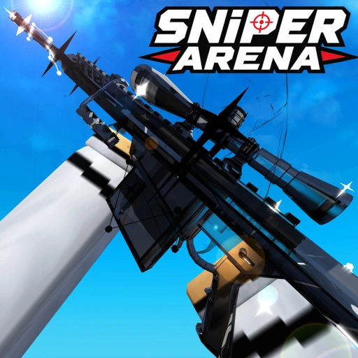 Sniper Arena Roblox beginner guide — sniper rifle skin and arena rooftop, 2026