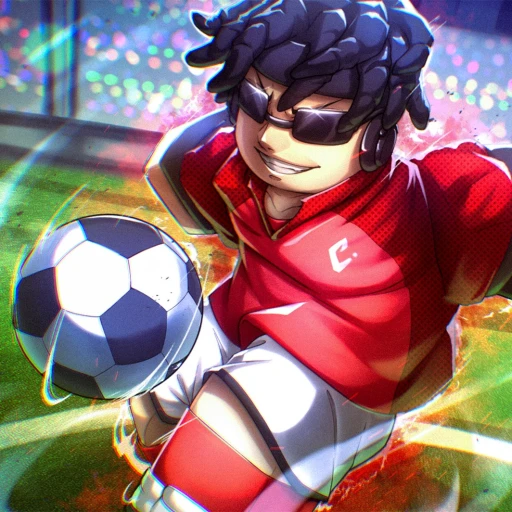 Soccer Zero Roblox gameplay showing anime-style soccer action with special moves and competitive matches