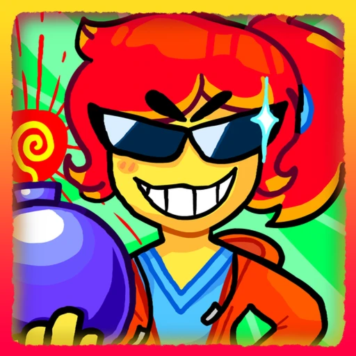 Super Bomb Survival gameplay showing players dodging bombs and explosions on a destructible map