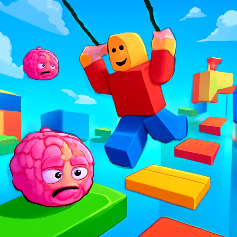 Swing Obby for Brainrots rope swinging gameplay