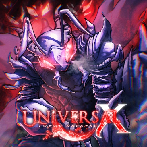 Universal Tower Defense X anime tower defense gameplay on Roblox showing etherealized units defending against waves