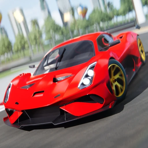 Vehicle Legends Roblox gameplay showing a hypercar racing on an open highway