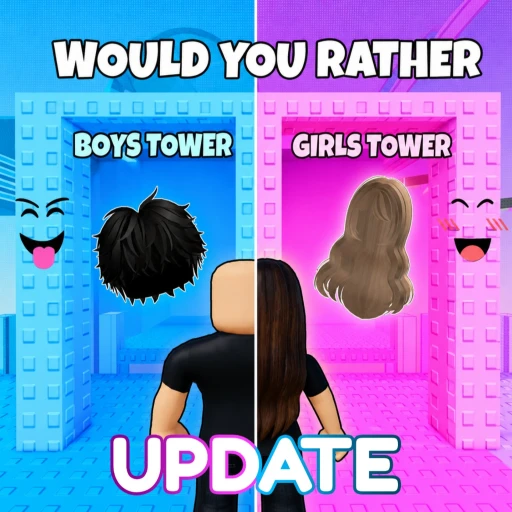 Would You Rather Boys and Girls Outfit Tower Roblox fashion door-choosing climb