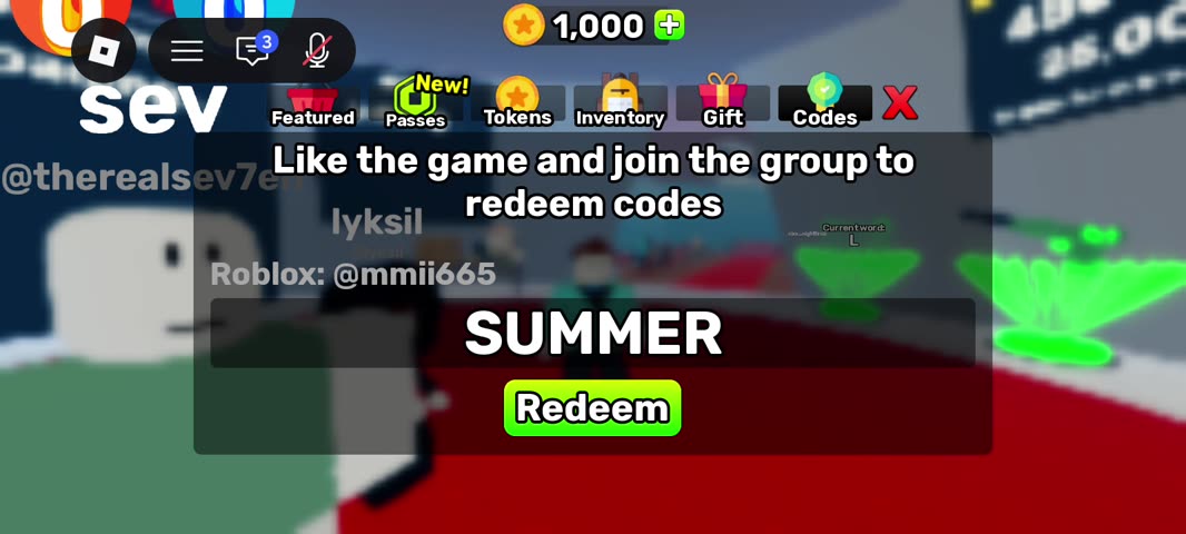 SUMMER code redeemed in Last Letter