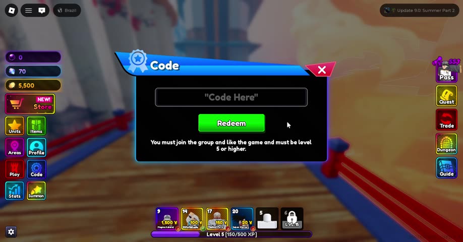 2ndBossEvent?? code redeemed in Re Rangers X